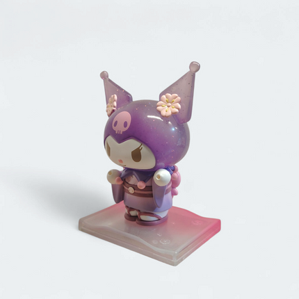 Sanrio Kuromi in Sakura Kimono Outfit – 3" Figure (Pre-Owned)