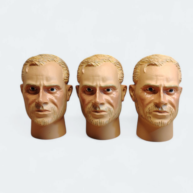 1/6 Scale Male Painted Head Sculpt – Lot of 3 (Pre-Owned)