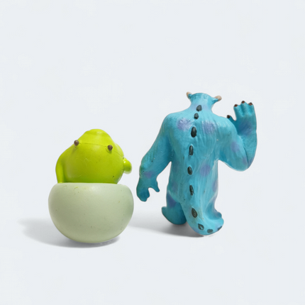 Disney Monsters Inc Mike & Sulley 1" Mini Figures – Diorama Set (Pre-Owned)