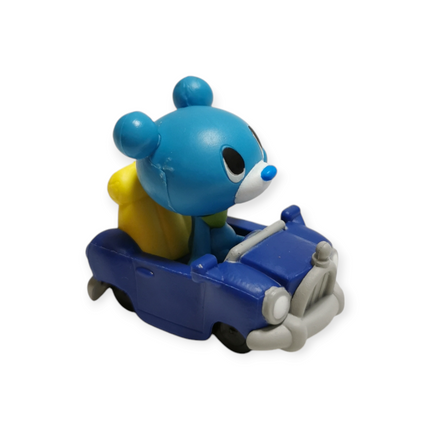 Hitch Bear with Blue Car – 1" Mini Figure (1st Series, Rare, Pre-Owned)