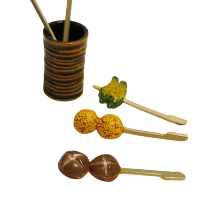 Re-Ment Miniature Yakitori Mushroom Skewer – Japanese Food (Pre-Owned)