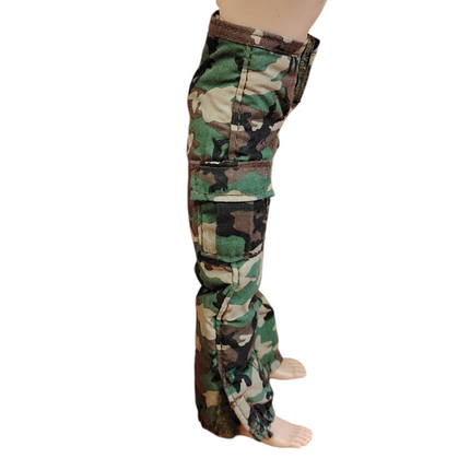 1/6 Scale Male Dark Camo Cargo Pants – Soldier Winter Clothes (Pre-Owned)