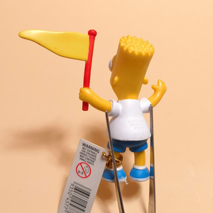 THE Simpsons BART SIMPSONS w FLAG Greetings From Springfield S2 3" Mini Figure