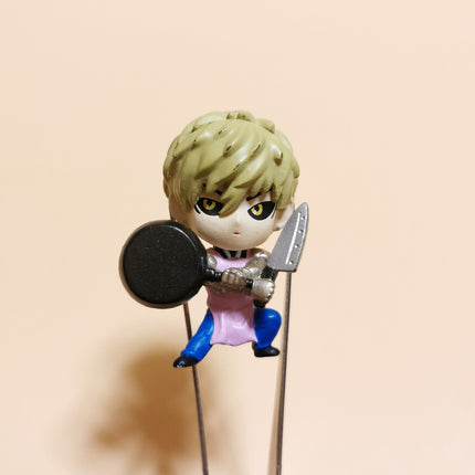 One Punch Man Genos with Saucepan 1.5" Charm – Bandai Mini Figure (Pre-Owned)