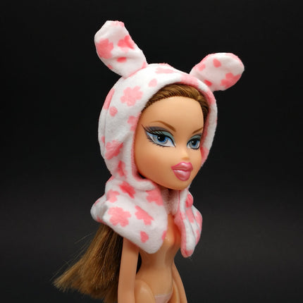 Sakura Soft Plush Cat Ears Cape – Doll Cosplay for Bratz/Blythe (Pre-Owned)