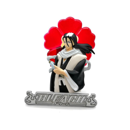 BLEACH BYAKUYA KUCHIKI 3" Mini Figure w Mini Stand 2005 Anime Collectible Bandai