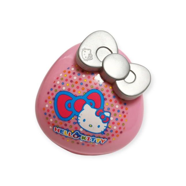 Sanrio Hello Kitty 2" Storage Case – Mirror & Pink Bow Pin (Pre-Owned)