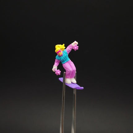 Toy Miniature Skiing Lady in Pink 1" Figure – Dollhouse / Railroad Model (Pre-Owned)