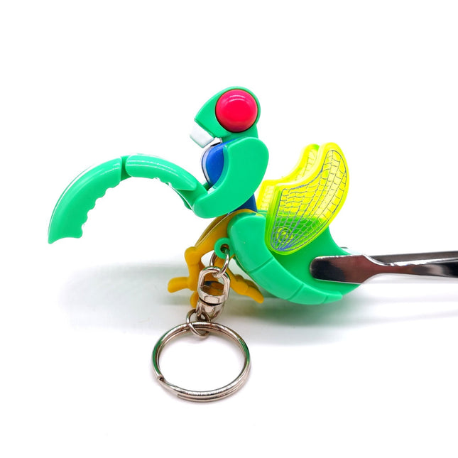 GEO INSECT MANTIS Transforming 2" Mini Figure KEYRING 90s Toy Collectible Rare