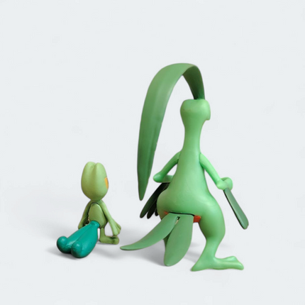 Pokemon Scale World 1/20 Scale Treecko & Grovyle 2.5" Mini Figure (Bandai, Pre-Owned)