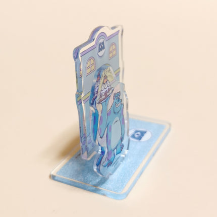 Monsters Inc Sulley 1.5" Clear Acrylic Stand – Takara Tomy (Pre-Owned)