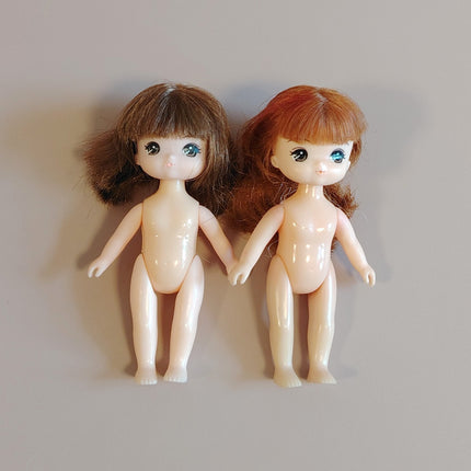 Takara Licca Sister Miki Chan – 4.5" Doll Lot of 2 (Pre-Owned)