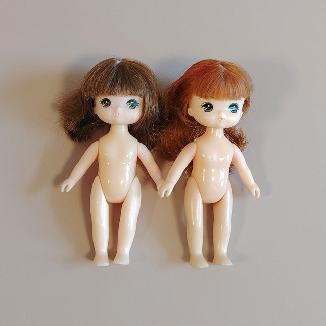 Takara Licca Sister Miki Chan – 4.5" Doll Lot of 2 (Pre-Owned)