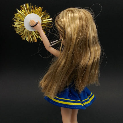 Cheerleader Uniform Top & Skirt Pom Pom – for Licca Bratz Dolls (Re-ment, Pre-Owned)