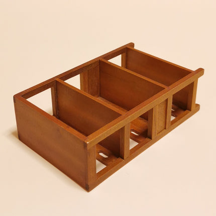 Miniature 4" Wooden Shelf – 1/12 Scale Dollhouse Study Room Furniture (Pre-Owned)