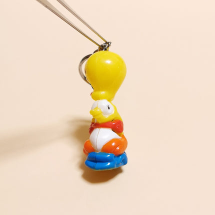 Looney Tunes Tweety Bird Riding Duck – 2" PVC Keychain (Pre-Owned)