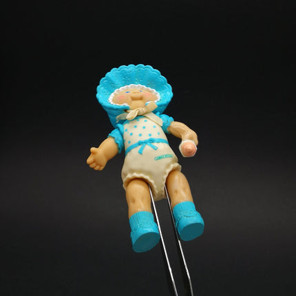 Cabbage Patch Kid BABY with Blue Hat 3.5" Figure Cake Topper Vintage Toy 1984