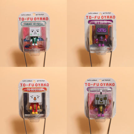 Tofu Oyako SPY MECHA YAKKO Lot of 4 – 1" Mini Figures in Blister Pack (Unused)