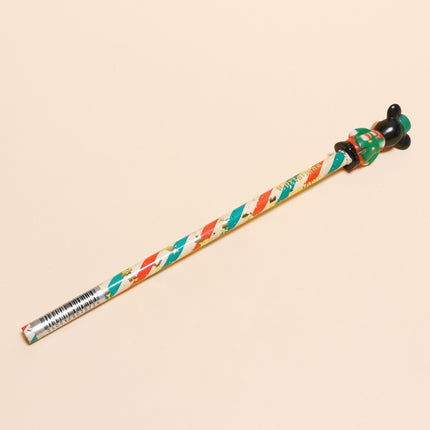 Xmas Mickey Mouse 1.5" Pencil Topper – PVC Disney Figure (Pre-Owned)