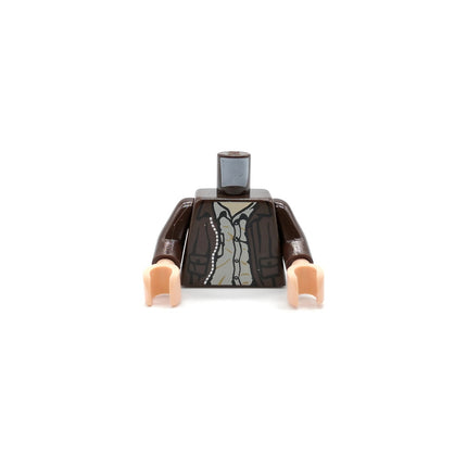 LEGO Indiana Jones Minifigure Beard Head & Brown Torso – iaj001/iaj044 (Pre-Owned)