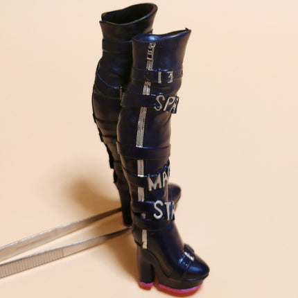 Rainbow High Black Tall Boots – Amaya Raine Replacement Shoes (Pre-Owned)