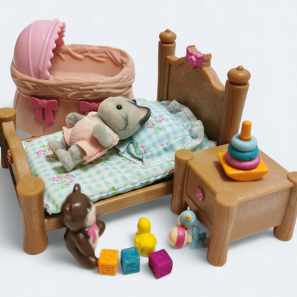 Dollhouse Baby Toddler Bedroom Nursery Set – Lil’ Woodzeez (Pre-Owned)