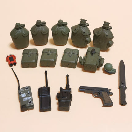 1/6 Scale Pouch Canteen Walkie – Lot of 15 Belt Accessories (Pre-Owned)