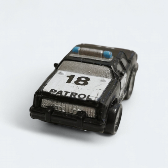 Funrise Black & White Police Patrol Sheriff Car – Micro Machines (90s, Pre-Owned)