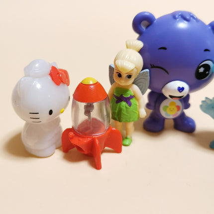 Lot of 5 Miniature Care Bear Tinkerbell Rocket Figures – Loose Gift (Pre-Owned)