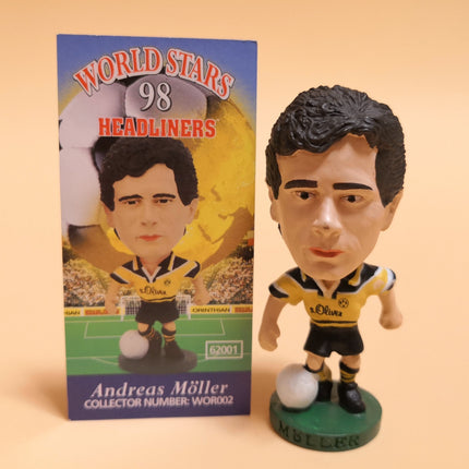 SOCCER FOOTBALL ANDREAS MOLLER World Star 2.5" Mini Figure Loose 1998 Headliners