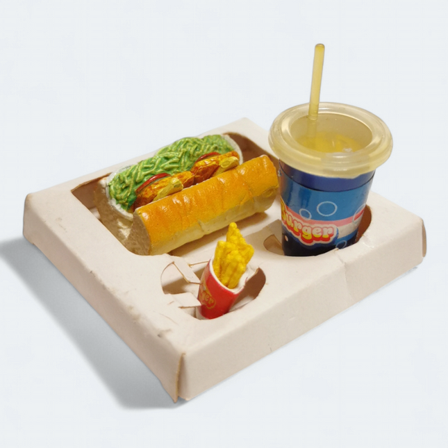 Re-Ment Miniature Petite Burger #3 Sandwich Sub with Soda & Fries – 2004 (Pre-Owned)