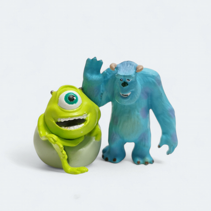 Disney Monsters Inc Mike & Sulley 1" Mini Figures – Diorama Set (Pre-Owned)