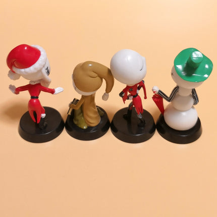 Nightmare Before Christmas Jack 2" Bobble Head Figures – Lot of 4 (Pre-Owned)