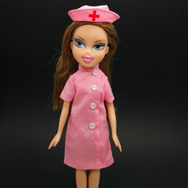 Pink Nurse Uniform Costume – Re-Ment Outfit for Blythe/Bratz (Pre-Owned)
