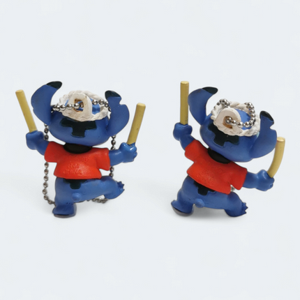Lilo & Stitch Summer Festival Stitch 1.25" Keychains – Lot of 2 Re-Ment (Pre-Owned)