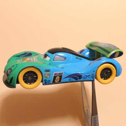 Disney Store Cars Chaser Series Carla Veloso – 5" Mini Diecast Green (Pre-Owned)