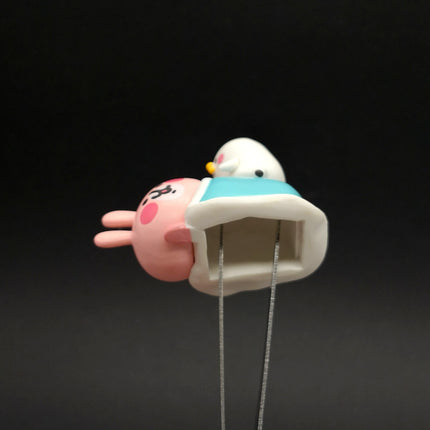 Kanahei’s Small Animal Pink Rabbit & White Chick Sleeping 2" Mini Figure (Pre-Owned)