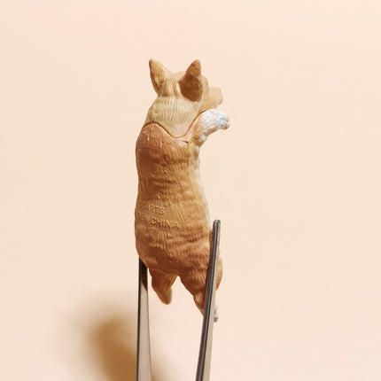 Hanging Shiba Puppy Dog 2" Cup-Rim Mini Figure – Dollhouse Animal (Pre-Owned)