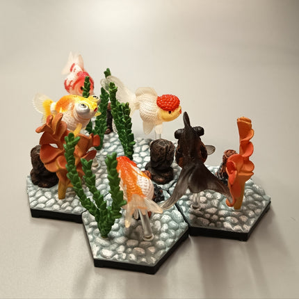 GOLDFISH Aquarium Lot of 5 Diorama Mini Figure ORANDA CELESTIAL EYE TELESCOPE