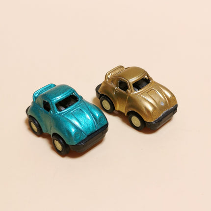 Porsche Gold & Green 1" Diecast – Vintage 90s Japan Lot of 2 (Pre-Owned)