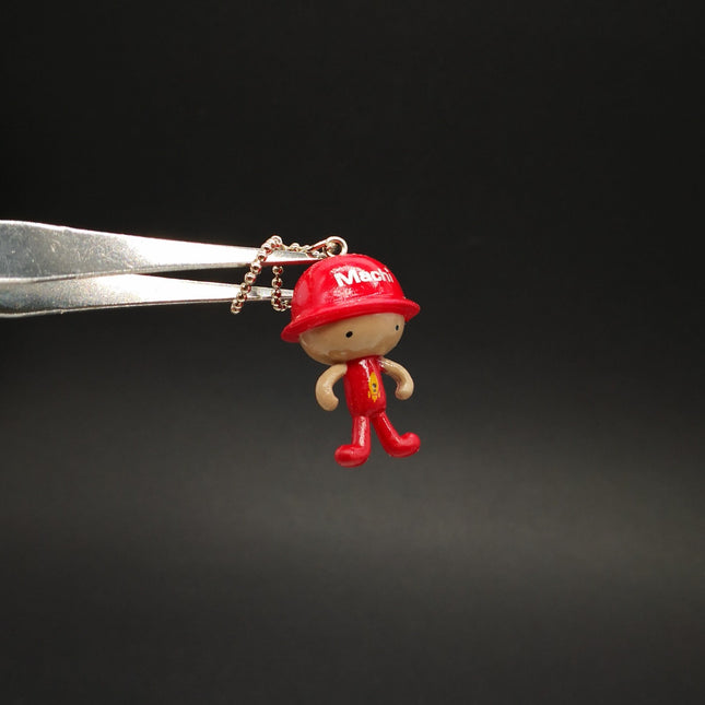 Adorable Red Hat Machi Mechanic – 1" Keychain Charm (Pre-Owned)
