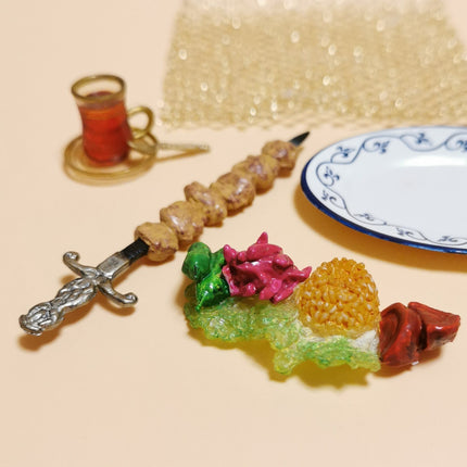 Re-Ment Miniature European Gourmet #10 Shish Kebab – BBQ Set (Pre-Owned)