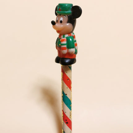 Xmas Mickey Mouse 1.5" Pencil Topper – PVC Disney Figure (Pre-Owned)