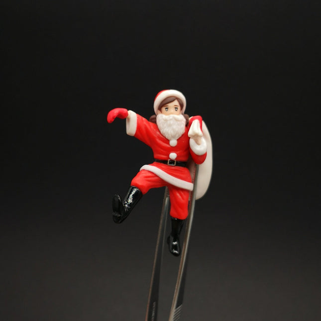 Fuchico as Santa Claus 2" Cup-Rim Figure – Christmas Anime Decor (Pre-Owned)