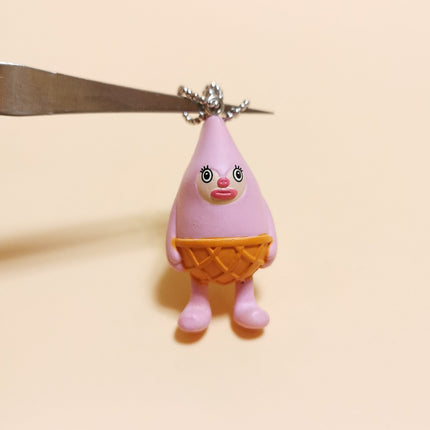 Lot of 4 Colorful Ice Cream Cone Man – 1.5" Mini Figure (Run'A Japan, Pre-Owned)