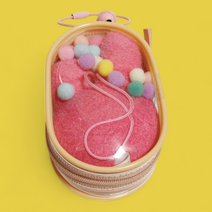 Sanrio My Melody Head – 3" Plush Keychain with Protective Case (Pre-Owned)