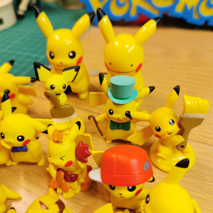 Pokemon Assorted Pikachu Mini Figure – Lot of 18 (Bandai, Pre-Owned)