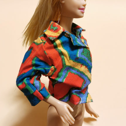 1/6 Scale Retro 90s Colorful Jacket Top – Barbie Fashion (Pre-Owned)