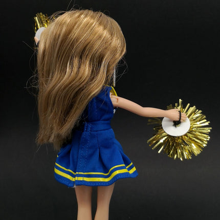 Cheerleader Uniform Top & Skirt Pom Pom – for Licca Bratz Dolls (Re-ment, Pre-Owned)