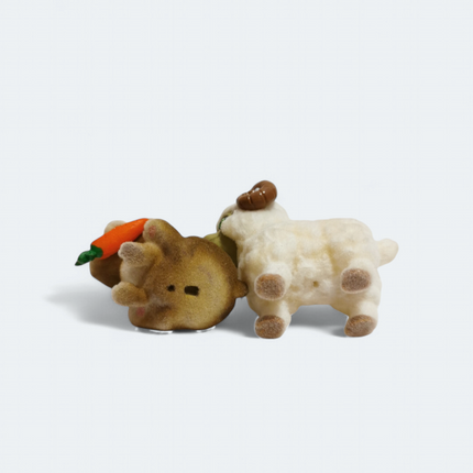 In My Pocket Baby Rabbit & Sheep 1.5" Flocked Figures – Dollhouse Pets (Pre-Owned)